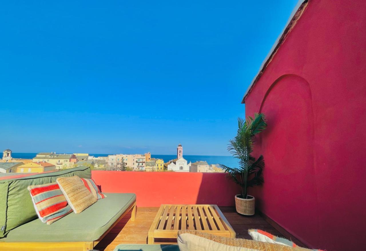 Pepites Bastiaises Piazza D'A Appartement Roof Top Vue Mer Bastia  Esterno foto