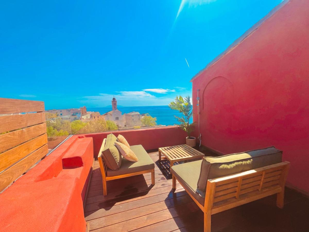Pepites Bastiaises Piazza D'A Appartement Roof Top Vue Mer Bastia  Esterno foto
