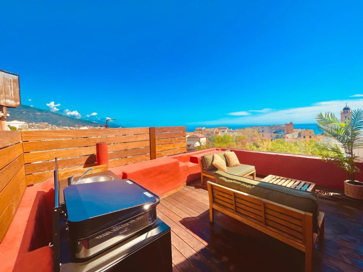 Pepites Bastiaises Piazza D'A Appartement Roof Top Vue Mer Bastia  Esterno foto